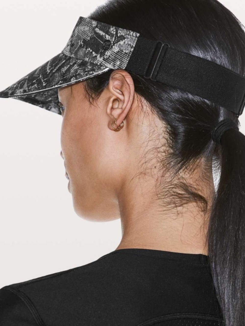 lululemon athletica Masked Lace Starlight running Visor sweat wicking Black Gray - Picture 2 of 6